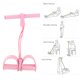 thumbnail image 5 of M Buder Cuerda de Tensión Elástica de 4 Tubos para Entrenamiento de Abdominales, Banda de Resistencia de Pedal para Estiramientos de Yoga y Ejercicio Físico, Color Rosa (28 cm / 11 inches), 5 of 9