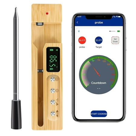 

New Bluetooth Truly Digital Wireless Meat Thermometer Cooking BBQ Oven 700FT APP