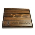 thumbnail image 4 of DECOMIL 4 Rows Coin Holder, US Army-Navy-Air Force-Marine Military Collectible Challenge Coin Display Case Wood Stand, Holds 12-16 Coins (Army), 4 of 7