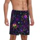 thumbnail image 2 of Balery Multi-colored Spiders Pantalones cortos de pijama de punto de algodón para hombre con cinturilla y bolsillos-XX-Large, 2 of 6