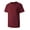 BURGUNDY, variant on Mens Basic Crew Neck Tee Shirts Solid Plain Summer Everyday Tee