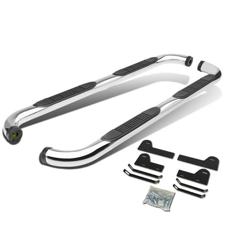 For 06-09 Dodge Ram 1500 2500 3500 Mega Cab Stainless Steel 3" Side Step Nerf Bar Running Board Left+Right 07 08