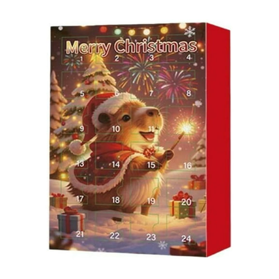 Virelaxpo 2025 Capybara Advent Calendar with 24 Unique Acrylic Ornaments for Christmas Countdown, Tree Decor, and Relaxing Holiday Gift for All Ages