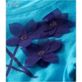 thumbnail image 2 of Camiseta gráfica Aeropostale para mujer con diseño de flor de purpurina 87 azul extragrande, 2 of 2