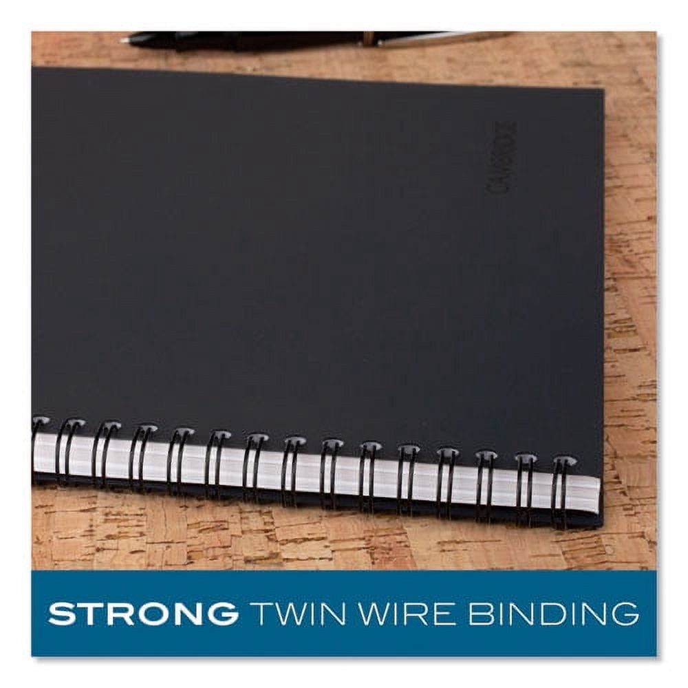 Wirebound Guided Quicknotes Notebook, 1 Subject, List-Management Format, Dark Gray Cover, 11 X 8.5, 80 Sheets | Bundle of 2 Each