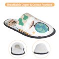 thumbnail image 3 of Fotbe Travel1 Pantuflas Peludas para Mujer con Estampado, Zapatillas de Peluche, Zapatos de Invierno para Casa, Uso Interior y Exterior-Large, 3 of 8
