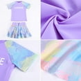 thumbnail image 7 of Hiijoy Girls 2-Piece Swimsuit Quick Dry Short Sleeve Rash Guard with Skort Bathing Suit, 7 of 7
