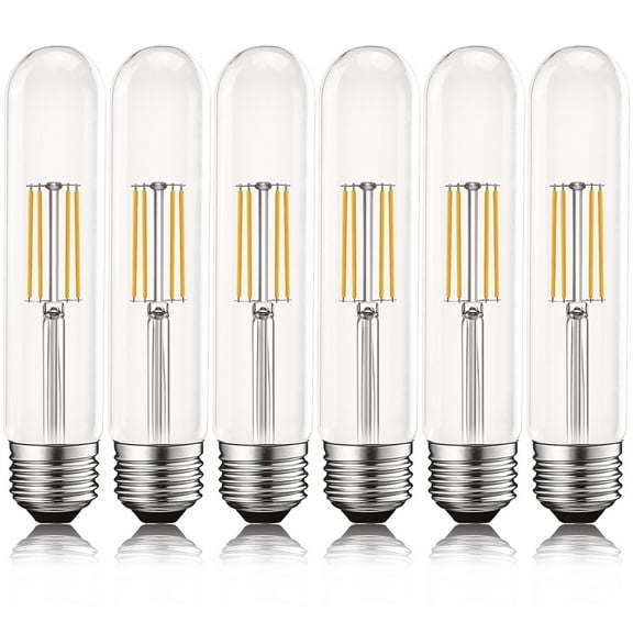 Luxrite Vintage T9 LED Tube Light Bulbs 60W Equivalent, 3000K Soft White, 550LM, Dimmable, 5W, UL, E26 Base 6 Pack