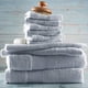 thumbnail image 5 of Toallas de baño para el baño - Toallas de baño de lujo de algodón - Juego de toallas de baño suaves y muy absorbentes, juego de 10 piezas (2 toallas de baño, 2 toallas de mano, 6 toallitas) - Gris, 5 of 5