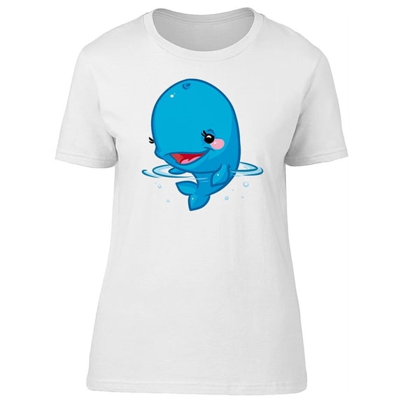 Tiny Whale On Water T-Shirt Women -Image by Shutterstock, Female Small