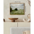 thumbnail image 3 of Drsoum Vintage wildflowers Wall Art Landscape with Flower Wall Decor Farmhouse Office Decor Ready to Hang 8x10in Natural Framed, 3 of 6