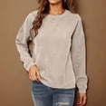 thumbnail image 4 of Timegard Hauts pour Femmes Col Rond Manches Longues Tricot Confortable Blouse Automne Basique Décontractée Chandails en Molleton Amples, 4 of 6