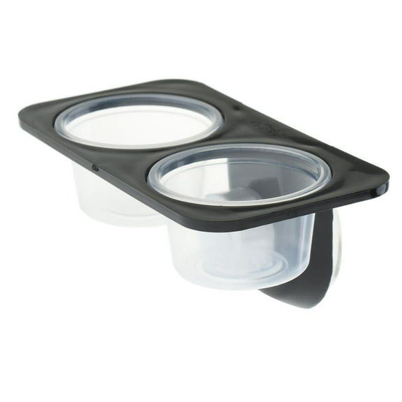 Reptile Amphibians Chameleon Feeding Ledge Bowls Double Dish with Suction Double Lattice