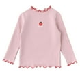 thumbnail image 2 of JIANJIA Toddler Boys Shirts & Tops Girls Solid Color Crew Neck Long Sleeve Ruffle Casual Blouse Sweatshirts Autumn Winter Outwear, 2 of 5