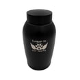 thumbnail image 2 of Little Family Members Pet Cremation Urn Engraved Stainless Steel Medium Black D2, 2 of 3