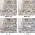 thumbnail image 4 of iOhouze Area Rugs 3x5 Washable Rugs Non-Slip Low Pile Vintage Thin Floral Rug Ultra Soft Indoor Floor Carpet for Kitchen Bedroom Entryway Laundry Room, Mossy Taupe, 4 of 8