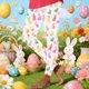 thumbnail image 5 of Pantalones de Yoga Impresos de Pascua Pantalones de Mujer Leggings Apretados con Puño de Pista para Uso Casual, Diario, Casero O Descanso, 5 of 6