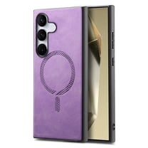Magnetic for Samsung Galaxy A14 5G PU Leather Case, [Compatible with Mag-Safe] Slim Shockproof Protective Phone Cove Support Car Mount Holder for Samsung Galaxy A14 5G, Purple