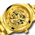 thumbnail image 5 of Jacenvly 2024 New Smart Watch Mens Gold Dragon Sculpture Quartz Watch Luxury Men Steel Wristwatch Watch Batteries Gold, 5 of 5
