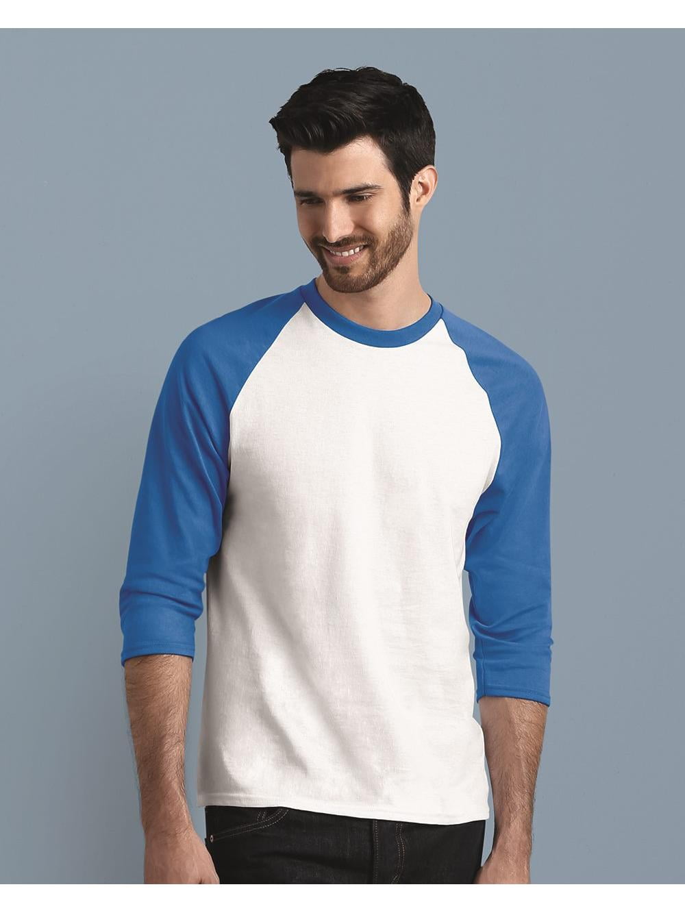 Silverchair Young Modern Mens Casual Sports Raglan Shirt 3/4 Sleeve Baseball Print T-Shirt Top 