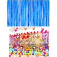 thumbnail image 2 of OULII 3 Pcs Rideau d'Anniversaire Bleu Décoration de Porte en Plastique pour Familles, 2 of 3