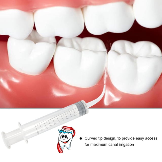 10Pcs 12ml Disposable Dental Syringe Transparent Elbow Syringe Teeth Washing Tool Dental Irrigation Liquid Extraction Tool Teeth Care