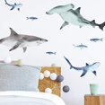 thumbnail image 4 of RoomMates - RMK4311SCS Sharks Peel And Stick Wall Decals | Blue & Gray Wall Stickers, 4 of 6