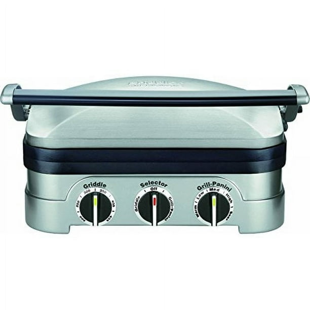 Cuisinart 5-in-1 Grill Griddler Panini Maker Bundle with Waffle