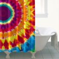 thumbnail image 4 of Colorful Rainbow Tie Dye Spiral Pattern Shower Curtain 72"x72" ,Bathroom Decorative Shower Curtains Set with 12 Hooks,Modern Waterproof Washable Shower Curtain, 4 of 6
