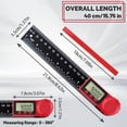thumbnail image 2 of Flintronic Digital Angle Finder 7/200mm Digital Inclinometer Protractor Protractor Angle Ruler with LCD Display Angle Measure Tool for Woodworking Construction Repairing, 2 of 5