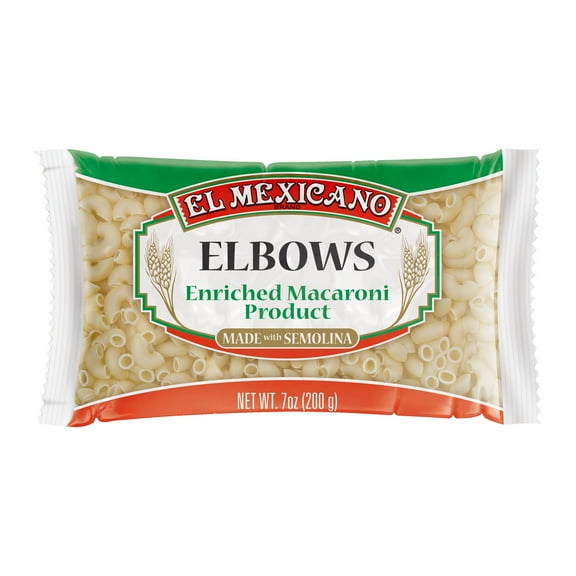 El Mexicano Elbow Pasta, Coditos, 7 oz Bag
