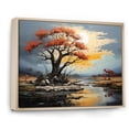 thumbnail image 2 of Designart "Crimson Baobab Wilderness" Tree Baobab Floater Framed Wall Art Living Room, 2 of 5