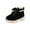 Black-A, variant on Penkiiy Toddler Shoes Toddler Shoes Boys Girls British Style Knitted Elasticated Fashion Laceing Non Slip Thicken Keep Warm Comfortable Black Kid Shoes for 15-18 Months