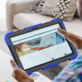 thumbnail image 4 of For Lenovo Tab TB-311XU/K10C TB-311FU Case 10.1 inch, 360 Rotating Shockproof Cover with Stand, Screen Protector, Shoulder Strap, Blue, 4 of 7