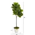 thumbnail image 2 of Nearly Natural 5ft. Fiddle Leaf Artificial Tree in Tin Bucket, 2 of 2