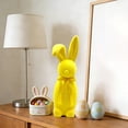thumbnail image 3 of Large Flocked Easter Bunny Figurine, Purple Hot Yellow Foam Rabbit for Yard Decor, Oversized Bunny Ornament for Outdoor Display, 3 of 6