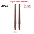 thumbnail image 1 of 2 Pcs 1:50 Conical Degree Manual Pin Taper Shank Hand Reamer 6mm, 1 of 6