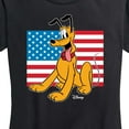 thumbnail image 3 of Disney - Americana - Pluto Usa Flag - Women's Short Sleeve Graphic T-Shirt, 3 of 5