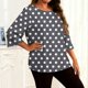 thumbnail image 2 of TaTaai Long Sleeve Gradient Top for Plus Size, Women's Casual T-Shirt Blouse, Round Neck Loose Fit, Soft Home Wear, All Seasons Everyday Attire Gift, 2 of 6