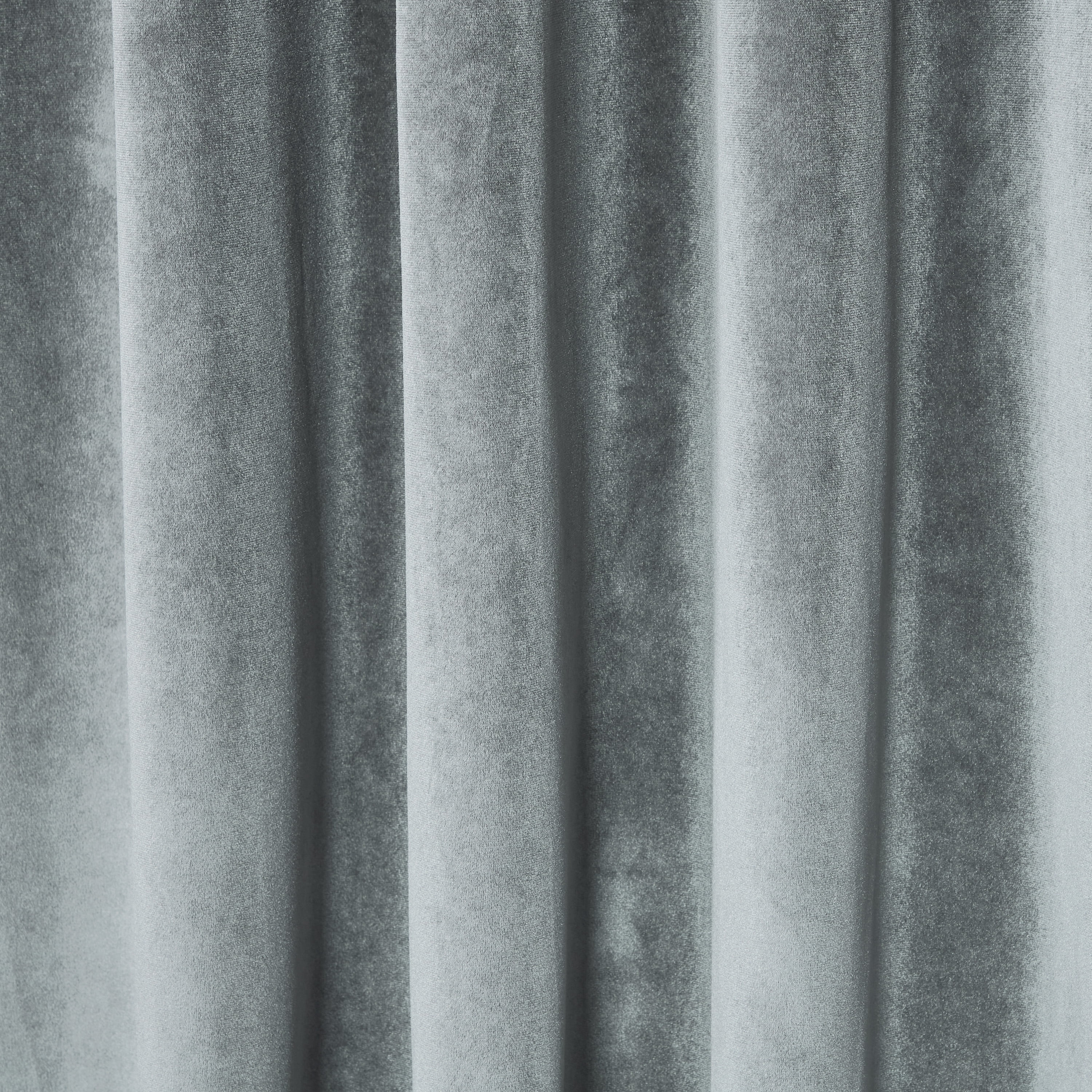TOWN & COUNTRY LUXE Velour Solid Heavyweight Indoor Curtains, Light Filtering Opacity, Triple Pinch Pleat Top, Plush Velvet, 2-Pack Set, 27"x108", Soft Grey