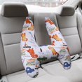 thumbnail image 2 of Almohada de viaje para asiento trasero de coche, almohada de viaje para niños y adultos para viajes largos. dinosaurio naranja, 2 of 8