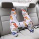 thumbnail image 2 of Almohada de viaje para el asiento trasero del coche, ideal para viajes largos por carretera, para adultos, con diseño de dinosaurio naranja., 2 of 8