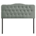 thumbnail image 2 of Modern Contemporary Queen Size Fabric Headboard, Grey Fabric, 2 of 5