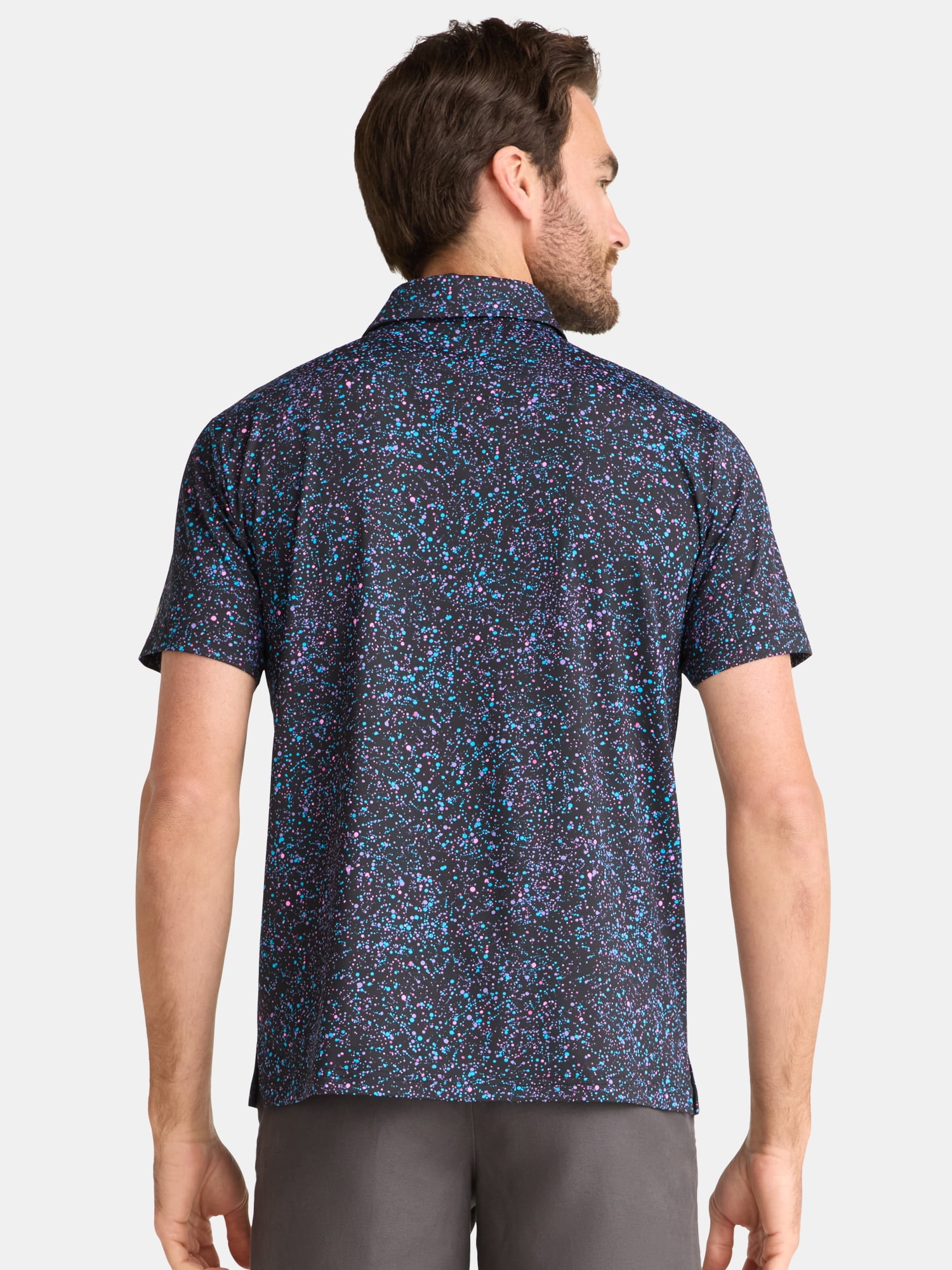 Birdie Bound Men's Novelty Print Golf Polo Shirt, Sizes S-3XL