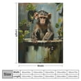 thumbnail image 4 of Autua Monkey Theme Warm Lightweight Soft Fleece Blanket for All Seasons - Ideal Throw Blanket for Living Rooms, Sofa Decor, and Gifts 40x50in, 4 of 6