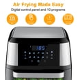 thumbnail image 2 of Jacgood XL 13 Quart 1800W Electric Air Fryer, 10-in-1 Functions with Crisps, Broils, Bakes, Roasts, Dehydrates, Reheats & Rotisseries,Touchscreen Controls, Nonstick & Dishwasher Safe Basket, 2 of 10