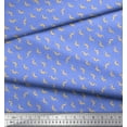 thumbnail image 2 of Soimoi Blue Cotton Duck Fabric Moustache Paisley Print Sewing Fabric Yard 44 Inch Wide, 2 of 3