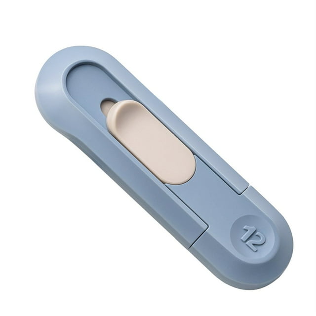 EIMELI 1Pcs Pocket Knife Portable Safe Sturdy Auto-Retract Uncrate Student Penknife Office Stationery