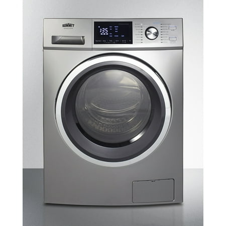 24" Wide 115V Washer/Dryer Combo, Stainless Steel Look