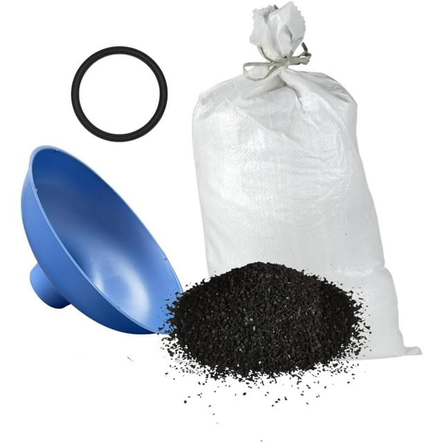 . - Activated Carbon Coconut Shell for Pelican PC600-R and Whole House Water Filter, Granular Carbon Media with Funnel, 15 lbs